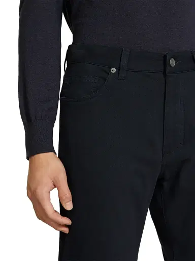 ZEGNA Men's Stretch Cotton Roccia Jeans - Navy Blue | Thumbnail 5 ZEGNA Men's Stretch Cotton Roccia Jeans - Navy Blue | Thumbnail 5