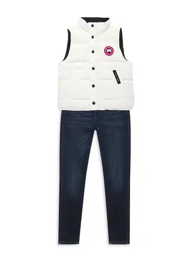 Canada Goose Little Kid's & Kid's Vanier Down Vest - White | Thumbnail 2 Canada Goose Little Kid's & Kid's Vanier Down Vest - White | Thumbnail 2