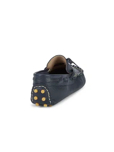 Elephantito Kid's Leather Driving Loafers - Navy 4 (Child) | Thumbnail 4 Elephantito Kid's Leather Driving Loafers - Navy 4 (Child) | Thumbnail 4