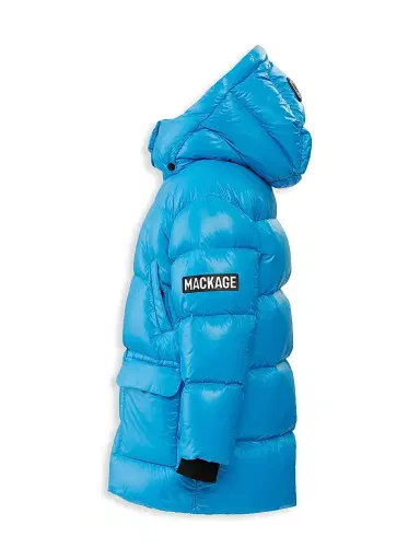 Mackage Little Kid's Lustrous Down Puffer Jacket - Navy - Size 8 | Thumbnail 4 Mackage Little Kid's Lustrous Down Puffer Jacket - Navy - Size 8 | Thumbnail 4