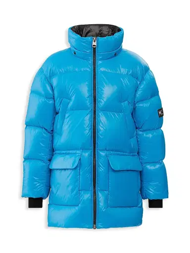 Mackage Little Kid's Lustrous Down Puffer Jacket - Navy - Size 8 | Thumbnail 6 Mackage Little Kid's Lustrous Down Puffer Jacket - Navy - Size 8 | Thumbnail 6