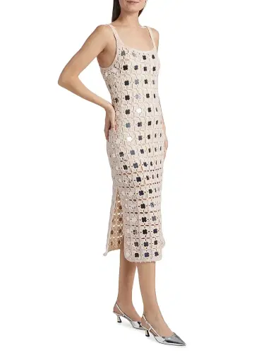 Toccin Women's Clementine Mirror Crochet Midi-Dress - | Thumbnail 4 Toccin Women's Clementine Mirror Crochet Midi-Dress - | Thumbnail 4