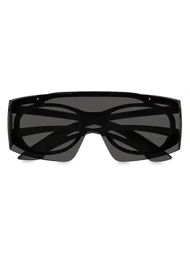 Alexander McQueen Women's Two-Tone 99MM Mask Sunglasses - Dark Grey Black | Thumbnail 2 Alexander McQueen Women's Two-Tone 99MM Mask Sunglasses - Dark Grey Black | Thumbnail 2