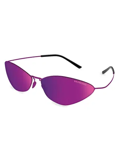 Balenciaga Women's Malibu 68MM Cat-Eye Sunglasses - Mirrored Pink | Thumbnail 1 Balenciaga Women's Malibu 68MM Cat-Eye Sunglasses - Mirrored Pink | Thumbnail 1