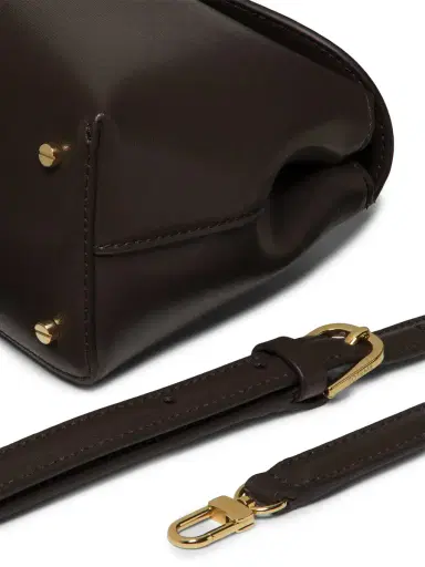 Toteme Women's T-Lock Convertible Leather Clutch - Bark | Thumbnail 5 Toteme Women's T-Lock Convertible Leather Clutch - Bark | Thumbnail 5