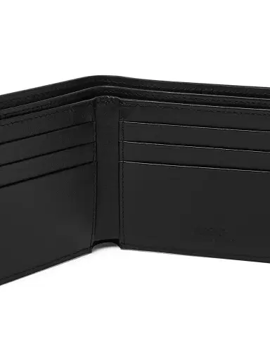 Versace Men's Leather Bifold Wallet - Black Gold | Thumbnail 2 Versace Men's Leather Bifold Wallet - Black Gold | Thumbnail 2