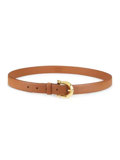 FERRAGAMO Women's Gancino Leather Belt | Thumbnail 1 FERRAGAMO Women's Gancino Leather Belt | Thumbnail 1