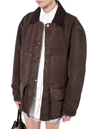 Prada Women's Canvas Jacket - Brown | Thumbnail 3 Prada Women's Canvas Jacket - Brown | Thumbnail 3