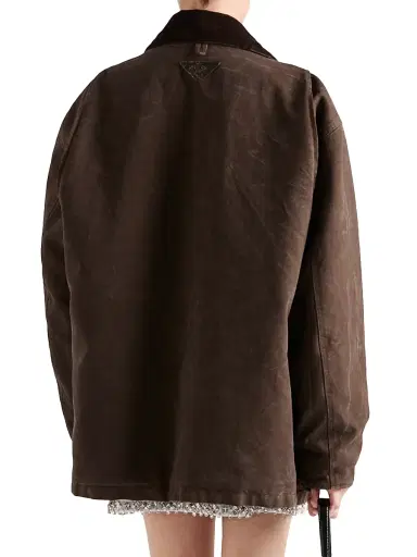 Prada Women's Canvas Jacket - Brown | Thumbnail 5 Prada Women's Canvas Jacket - Brown | Thumbnail 5