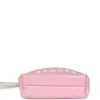 Chanel Chanel Mini 22 Bag Pink and White Ombre Calfskin Lacquered Metal Hardware | Thumbnail 8 Chanel Chanel Mini 22 Bag Pink and White Ombre Calfskin Lacquered Metal Hardware | Thumbnail 8