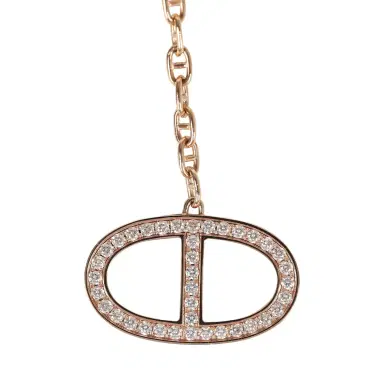HERMÈS Hermes Collier Chaine D'Ancre Contour Pendant GM Necklace 18K Rose Gold & Diamonds | Thumbnail 2 HERMÈS Hermes Collier Chaine D'Ancre Contour Pendant GM Necklace 18K Rose Gold & Diamonds | Thumbnail 2