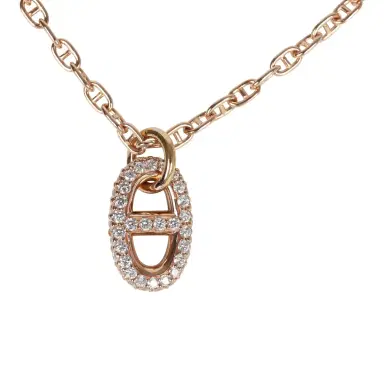 HERMÈS Hermes Farandole Pendant PM Necklace 18K Rose Gold Hardware & Diamonds | Thumbnail 2 HERMÈS Hermes Farandole Pendant PM Necklace 18K Rose Gold Hardware & Diamonds | Thumbnail 2
