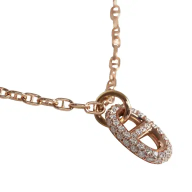 HERMÈS Hermes Farandole Pendant PM Necklace 18K Rose Gold Hardware & Diamonds | Thumbnail 3 HERMÈS Hermes Farandole Pendant PM Necklace 18K Rose Gold Hardware & Diamonds | Thumbnail 3