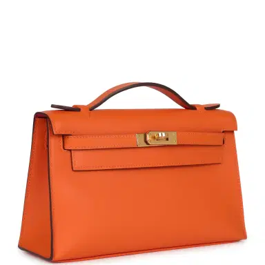 HERMÈS Hermes Special Order (HSS) Kelly Pochette Orange Verso Swift Gold Hardware | Thumbnail 2 HERMÈS Hermes Special Order (HSS) Kelly Pochette Orange Verso Swift Gold Hardware | Thumbnail 2