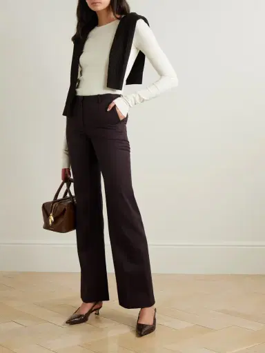 ÉTERNE Ribbed Stretch Cotton And Modal-blend Top | Thumbnail 2 ÉTERNE Ribbed Stretch Cotton And Modal-blend Top | Thumbnail 2