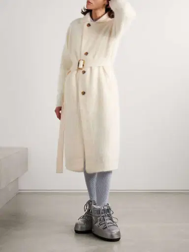 Guest In Residence Grizzly Belted Brushed-cashmere Coat | Thumbnail 3 Guest In Residence Grizzly Belted Brushed-cashmere Coat | Thumbnail 3