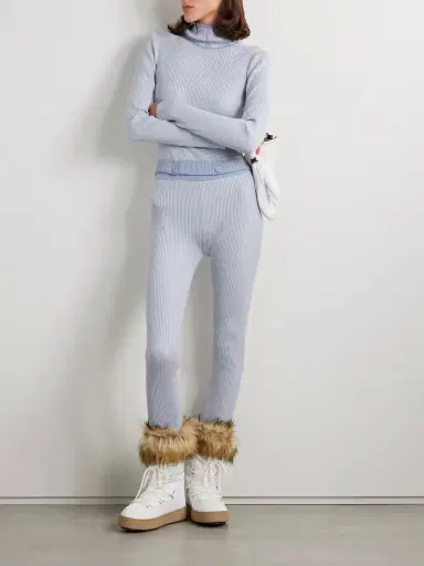 Guest In Residence Speed Skate Ribbed Striped Merino Wool-blend Hoodie | Thumbnail 2 Guest In Residence Speed Skate Ribbed Striped Merino Wool-blend Hoodie | Thumbnail 2