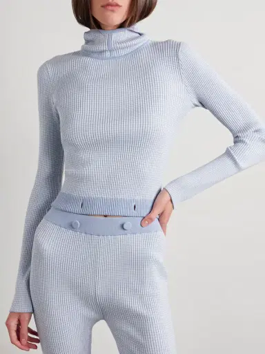 Guest In Residence Speed Skate Ribbed Striped Merino Wool-blend Hoodie | Thumbnail 3 Guest In Residence Speed Skate Ribbed Striped Merino Wool-blend Hoodie | Thumbnail 3