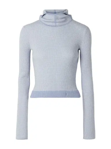 Guest In Residence Speed Skate Ribbed Striped Merino Wool-blend Hoodie | Thumbnail 1 Guest In Residence Speed Skate Ribbed Striped Merino Wool-blend Hoodie | Thumbnail 1