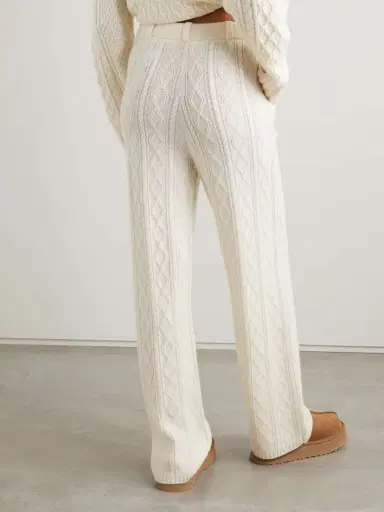 Guest In Residence Cable-knit Wool And Cashmere-blend Straight-leg Pants | Thumbnail 4 Guest In Residence Cable-knit Wool And Cashmere-blend Straight-leg Pants | Thumbnail 4