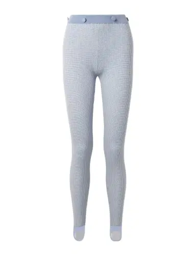 Guest In Residence Speed Skate Button-embellished Striped Ribbed Merino Wool-blend Stirrup Leggings | Thumbnail 1 Guest In Residence Speed Skate Button-embellished Striped Ribbed Merino Wool-blend Stirrup Leggings | Thumbnail 1