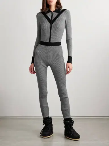 Guest In Residence Speed Skate Ribbed Striped Merino Wool-blend Jumpsuit | Thumbnail 3 Guest In Residence Speed Skate Ribbed Striped Merino Wool-blend Jumpsuit | Thumbnail 3