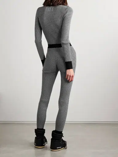 Guest In Residence Speed Skate Ribbed Striped Merino Wool-blend Jumpsuit | Thumbnail 4 Guest In Residence Speed Skate Ribbed Striped Merino Wool-blend Jumpsuit | Thumbnail 4