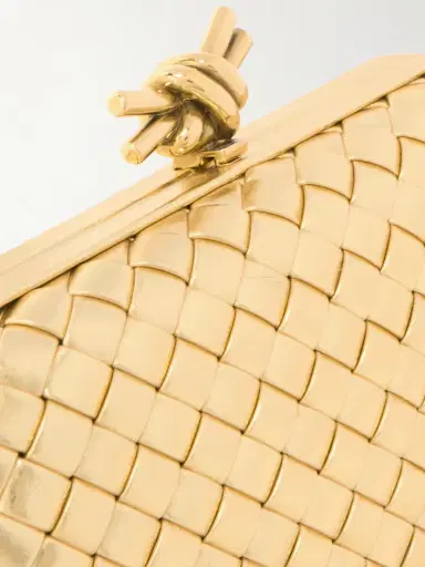 Bottega Veneta Knot Padded Intrecciato Metallic Leather Clutch | Thumbnail 4 Bottega Veneta Knot Padded Intrecciato Metallic Leather Clutch | Thumbnail 4