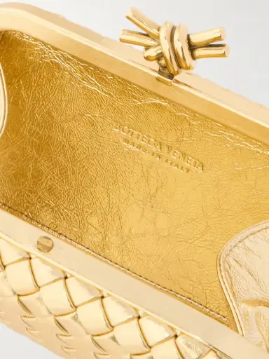 Bottega Veneta Knot Padded Intrecciato Metallic Leather Clutch | Thumbnail 5 Bottega Veneta Knot Padded Intrecciato Metallic Leather Clutch | Thumbnail 5