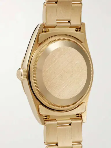 Stephanie Windsor + Rolex Vintage 1991 Oyster Perpetual Date Automatic 34mm 18-karat Gold Watch | Thumbnail 4 Stephanie Windsor + Rolex Vintage 1991 Oyster Perpetual Date Automatic 34mm 18-karat Gold Watch | Thumbnail 4