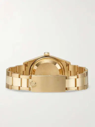 Stephanie Windsor + Rolex Vintage 1991 Oyster Perpetual Date Automatic 34mm 18-karat Gold Watch | Thumbnail 6 Stephanie Windsor + Rolex Vintage 1991 Oyster Perpetual Date Automatic 34mm 18-karat Gold Watch | Thumbnail 6