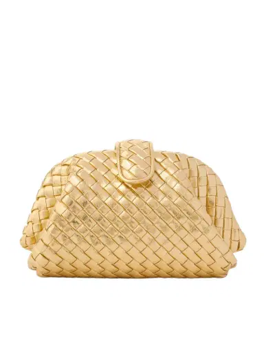 Bottega Veneta Lauren 1980 Small Intrecciato Metallic Leather Clutch | Thumbnail 1 Bottega Veneta Lauren 1980 Small Intrecciato Metallic Leather Clutch | Thumbnail 1