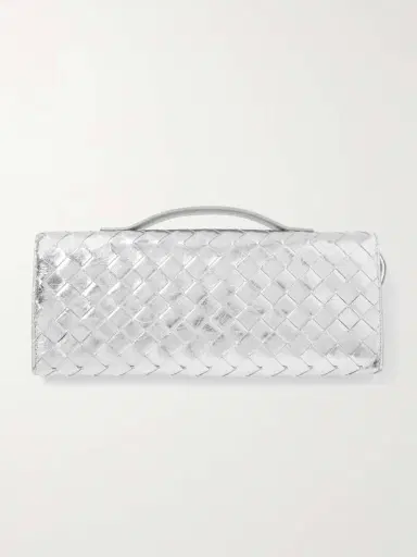 Bottega Veneta Long Andiamo Intrecciato Metallic Leather Clutch | Thumbnail 3 Bottega Veneta Long Andiamo Intrecciato Metallic Leather Clutch | Thumbnail 3