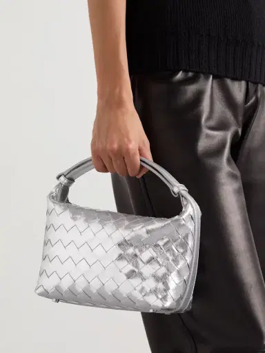 Bottega Veneta Wallace Mini Intrecciato Metallic Leather Shoulder Bag | Thumbnail 2 Bottega Veneta Wallace Mini Intrecciato Metallic Leather Shoulder Bag | Thumbnail 2
