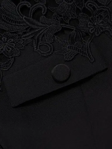 Generation Love Women's Navina Lace-Trim Crepe Minidress - Black | Thumbnail 7 Generation Love Women's Navina Lace-Trim Crepe Minidress - Black | Thumbnail 7