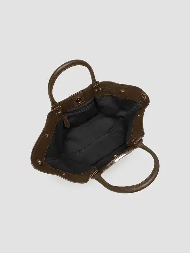 DeMellier Women's Midi New York Leather Tote Bag - Mocha Grain | Thumbnail 2 DeMellier Women's Midi New York Leather Tote Bag - Mocha Grain | Thumbnail 2