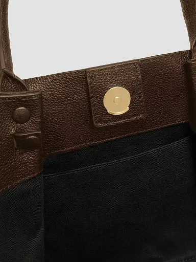 DeMellier Women's Midi New York Leather Tote Bag - Mocha Grain | Thumbnail 3 DeMellier Women's Midi New York Leather Tote Bag - Mocha Grain | Thumbnail 3