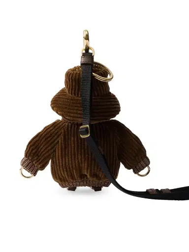 Prada Women's Corduroy Bag Charm with Shoulder Strap - Brown | Thumbnail 3 Prada Women's Corduroy Bag Charm with Shoulder Strap - Brown | Thumbnail 3