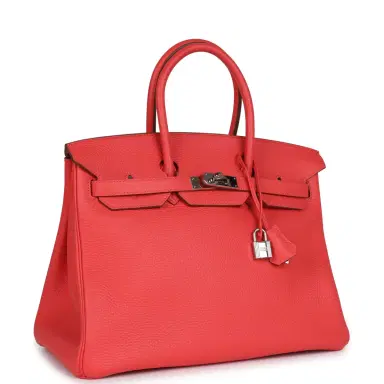 HERMÈS Pre-owned Hermes Birkin 35 Rose Jaipur Clemence Palladium Hardware | Thumbnail 2 HERMÈS Pre-owned Hermes Birkin 35 Rose Jaipur Clemence Palladium Hardware | Thumbnail 2
