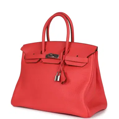 HERMÈS Pre-owned Hermes Birkin 35 Rose Jaipur Clemence Palladium Hardware | Thumbnail 3 HERMÈS Pre-owned Hermes Birkin 35 Rose Jaipur Clemence Palladium Hardware | Thumbnail 3