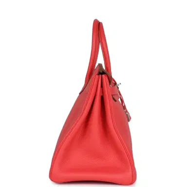HERMÈS Pre-owned Hermes Birkin 35 Rose Jaipur Clemence Palladium Hardware | Thumbnail 4 HERMÈS Pre-owned Hermes Birkin 35 Rose Jaipur Clemence Palladium Hardware | Thumbnail 4