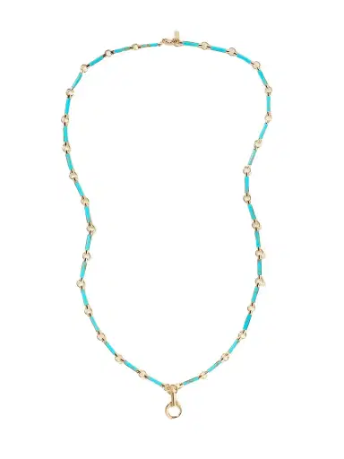 Foundrae Hanging Clockweight 18-karat Gold Turquoise Necklace | Thumbnail 1 Foundrae Hanging Clockweight 18-karat Gold Turquoise Necklace | Thumbnail 1