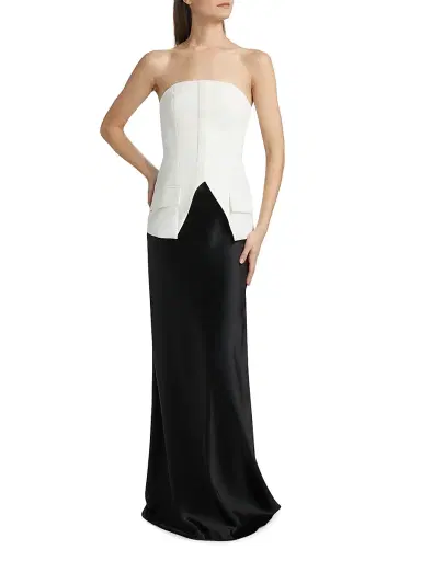 Nonchalant Label Women's Petra Strapless Tailored Top - Winter White | Thumbnail 2 Nonchalant Label Women's Petra Strapless Tailored Top - Winter White | Thumbnail 2