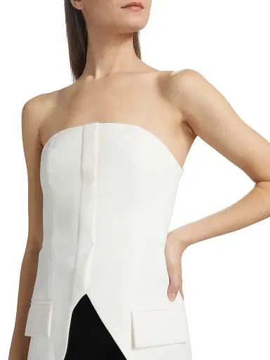 Nonchalant Label Women's Petra Strapless Tailored Top - Winter White | Thumbnail 6 Nonchalant Label Women's Petra Strapless Tailored Top - Winter White | Thumbnail 6