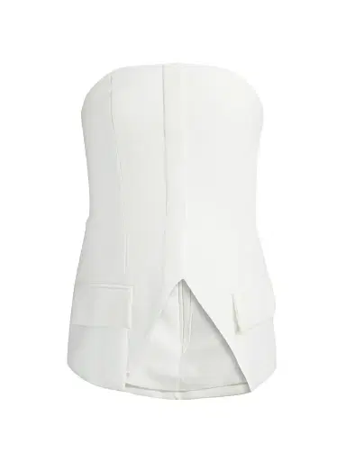 Nonchalant Label Women's Petra Strapless Tailored Top - Winter White | Thumbnail 1 Nonchalant Label Women's Petra Strapless Tailored Top - Winter White | Thumbnail 1