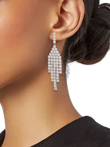 Adriana Orsini Women's Diana Rhodium-Plated & Cubic Zirconia Chandelier Earrings - Silver | Thumbnail 2 Adriana Orsini Women's Diana Rhodium-Plated & Cubic Zirconia Chandelier Earrings - Silver | Thumbnail 2