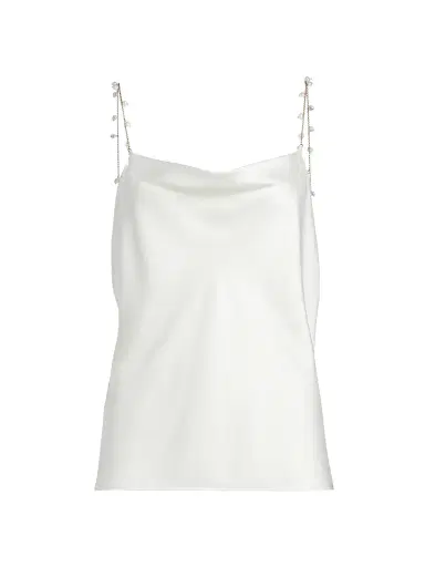Cami NYC Women's Busy Cowlneck Silk-Blend Blouse - White | Thumbnail 1 Cami NYC Women's Busy Cowlneck Silk-Blend Blouse - White | Thumbnail 1