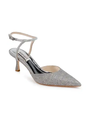 BADGLEY MISCHKA Women's Autumn 65MM Embellished Glitter Pumps - Silver Antique | Thumbnail 2 BADGLEY MISCHKA Women's Autumn 65MM Embellished Glitter Pumps - Silver Antique | Thumbnail 2