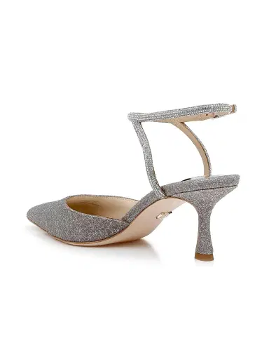 BADGLEY MISCHKA Women's Autumn 65MM Embellished Glitter Pumps - Silver Antique | Thumbnail 3 BADGLEY MISCHKA Women's Autumn 65MM Embellished Glitter Pumps - Silver Antique | Thumbnail 3
