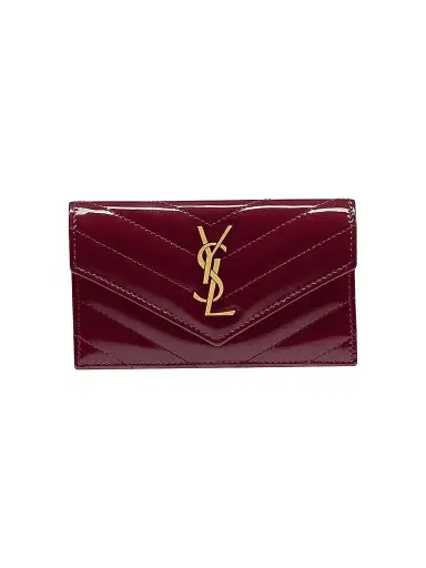 Saint Laurent Women's Cassandre Matelassé Fragments Flap Card Case in Patent Leather | Thumbnail 1 Saint Laurent Women's Cassandre Matelassé Fragments Flap Card Case in Patent Leather | Thumbnail 1